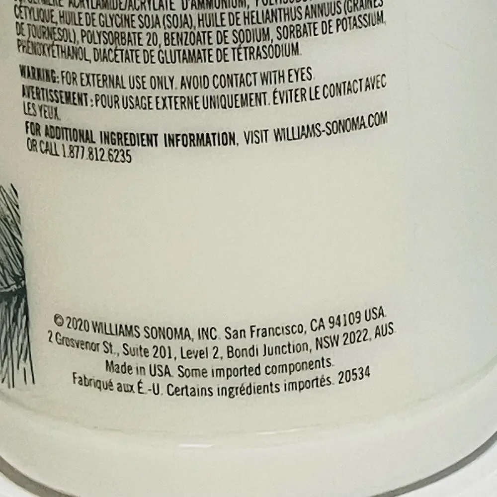 Williams Sonoma Winter Forest Hand Lotion Refill 16 fl oz NEW Essential Oils